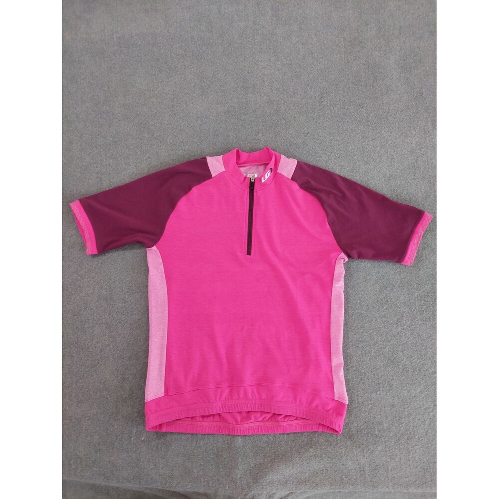 Louis Garneau Youth JR-L Pink Short Sleeve 1/4 Zip Cycling Jersey Bike Shirt